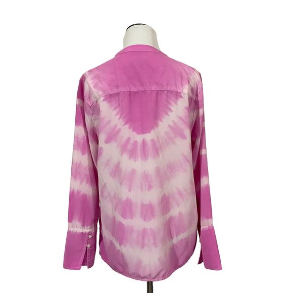 J. Crew Tie-dyed Silk Tunic - Pink - Medium - Picture 2 of 15